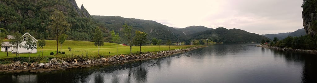 The banks of the Osterfjord in Norway