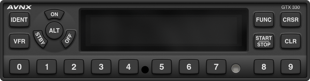 AVNX GTX 330 digital transponder for MSFS 2024 touch panels