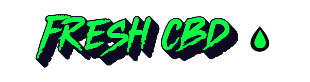 Logotipo Fresh CBD con gota de aceite de CBD verde