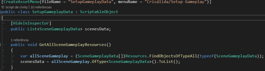 exemplo de codigo c#