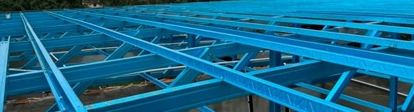 Shockwave Builders | Factory Construction | Metal Roof Trusses | Triangular frameworks