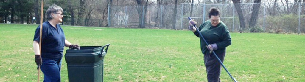 Neighbors working together to clean up Crescent Hills Park