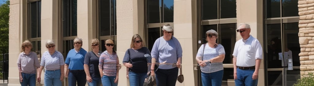 Guide dog training for the visually impaired and blind and handing out white canes Kansas, KABVI
