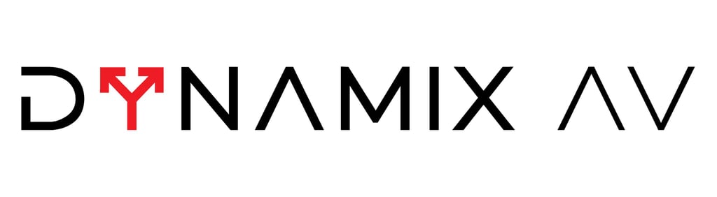  logo of dynamixav that rents av equipment