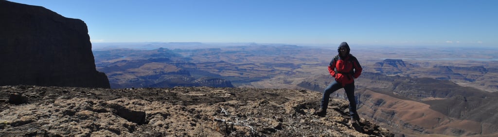 Nick Billingtonon top of the Drakensberg Amphitheatre Plateau, South Africa