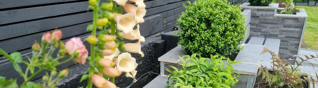 Ultra Modern Chic Dynamic Raised Split Face Planters Porcelain Patio & Bench