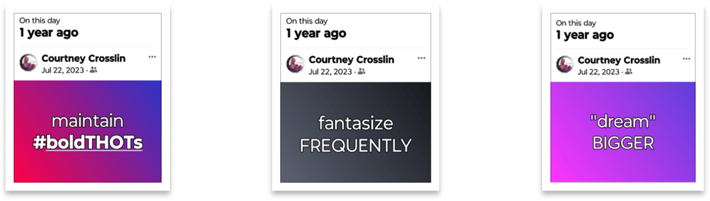 women who think boldly and fantasize often