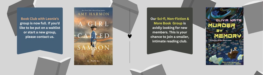 Book Club Picks: A Girl Called Samson and Murder by Memory