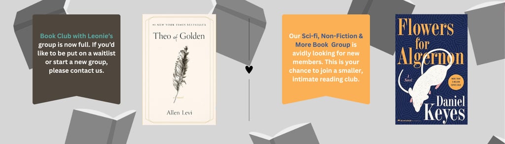 June Book Club Picks: Theo of Golden and Flowers for Algernon