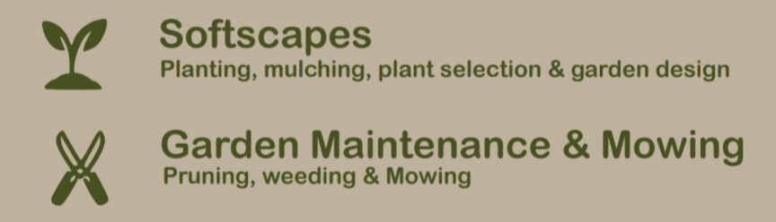 softscapes, gardening and maintenance and mowing