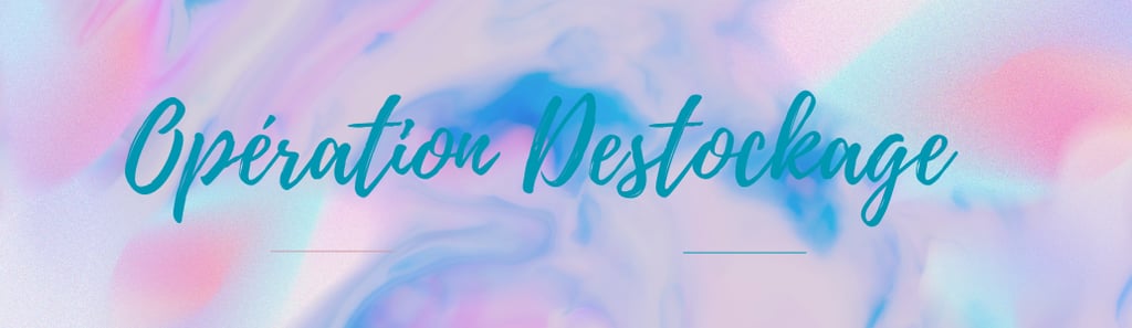 bannière de boutique opération destockage