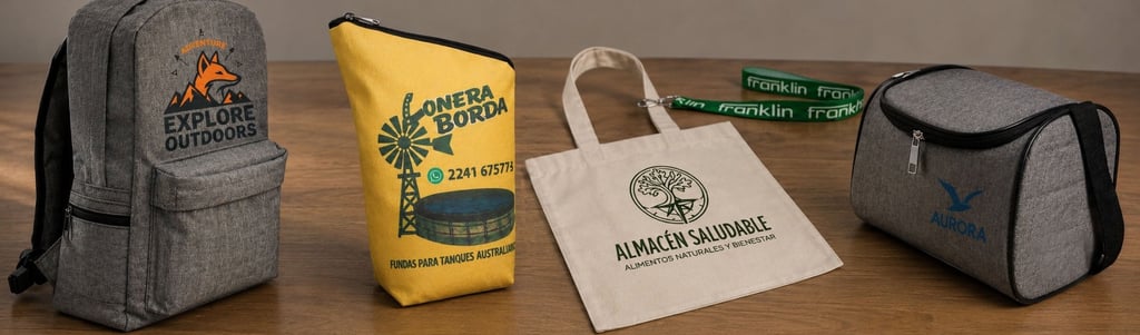 Regalos corporativos personalizados para empresas con mochilas, yerberos, bolsas ecológicas y productos promocionales.