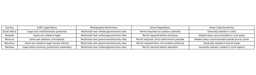 africa legal identity risk table