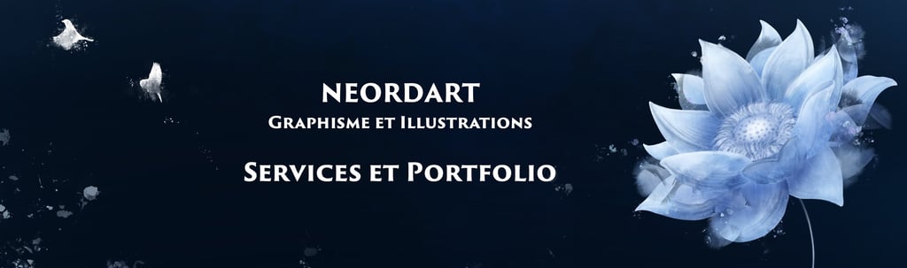 Bannière de redirection vers le portfolio de Neordart.