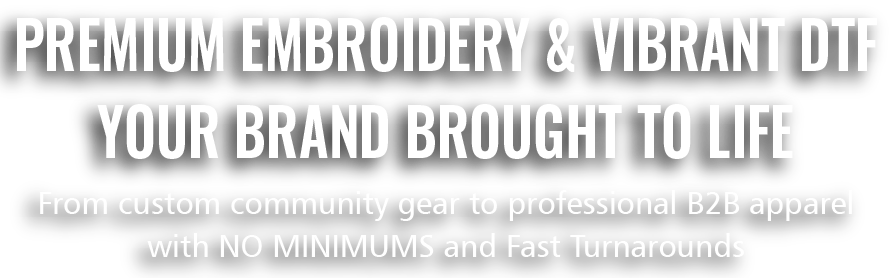 Local Gold Coast embroidery and DTF printing services