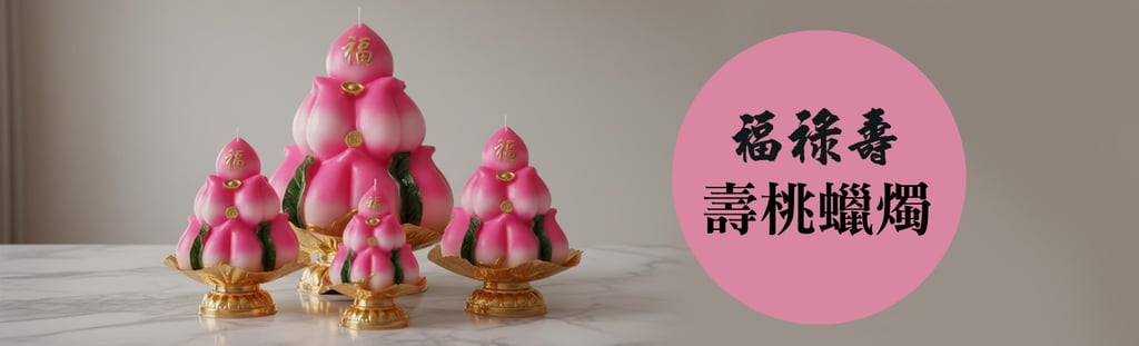 壽桃蠟燭