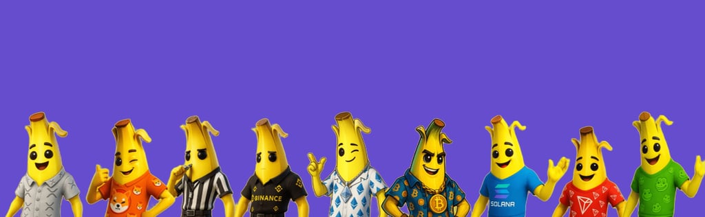 a row of five banana banana peelers in a row