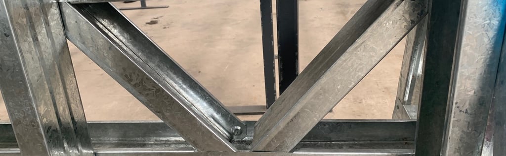 Steel framing for houses, tiny homes, movable homes.