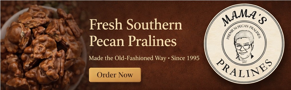 Mama's Pralines advertisement