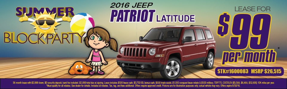 "Summer Block Party" Jeep Patriot Web Banner Ad