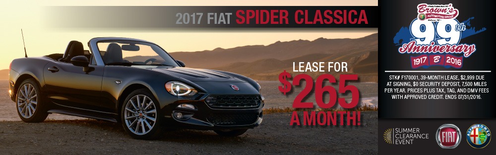 Brown's Automotive Group—Fiat Spider Classica Web Banner Ad