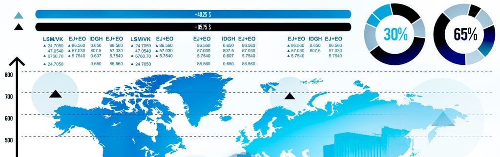 a city skyline with a map of the world , In los angeles
