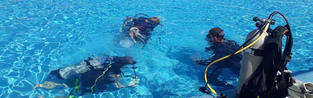 entrenamiento en la piscina
