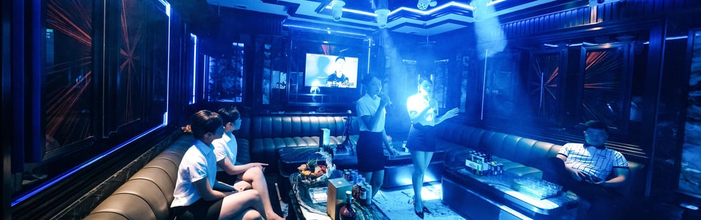 Phòng VIP trang trí bắt mắt tại Karaoke Monaco Hà Nội – nơi lý tưởng để check-in sang chảnh.