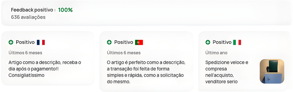 FEEDBACK - TESTEMUNHOS
