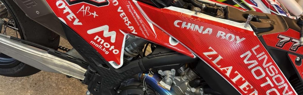 a motorcycle with a red and white motorcycle with a red and white motorcycle