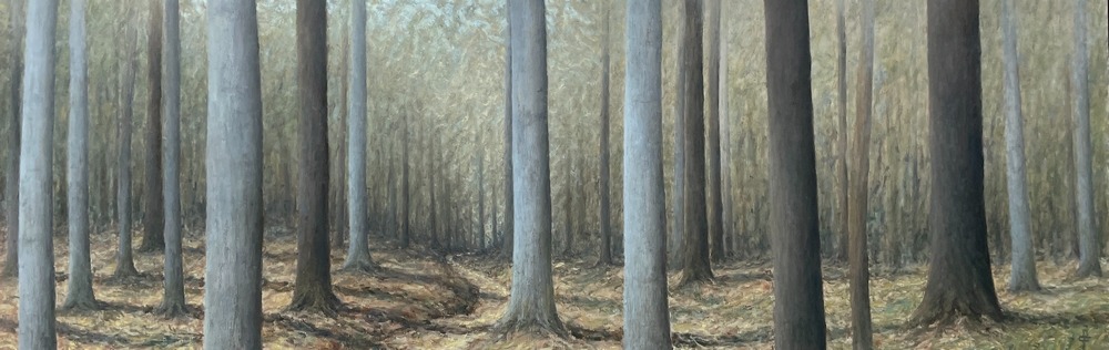 Tableau à l'huile sur châssis - En forêt