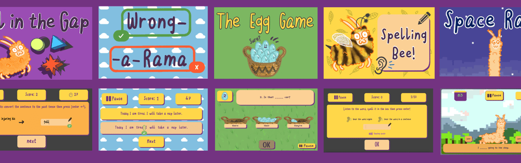 screenshots of five more of our games