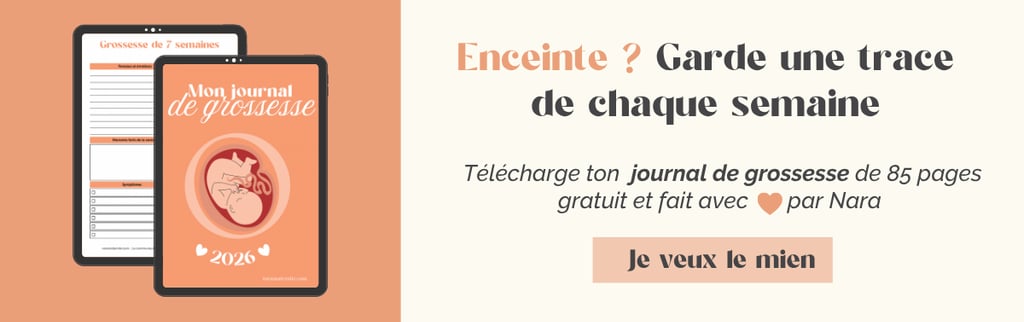 Journal de grossesse 2026 à télécharger gratuitement pour suivre l'évolution de votre bébé.