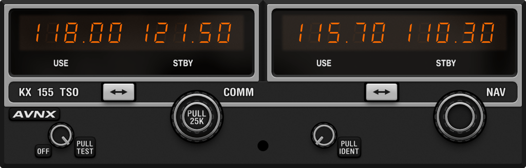 AVNX KX 155 TSO radio replica with high-resolution digital display