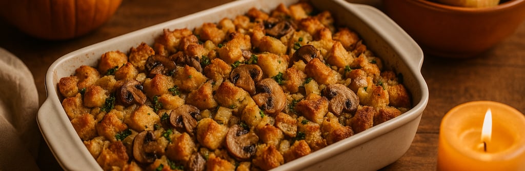 Grandma's Stuffing sitting on the table