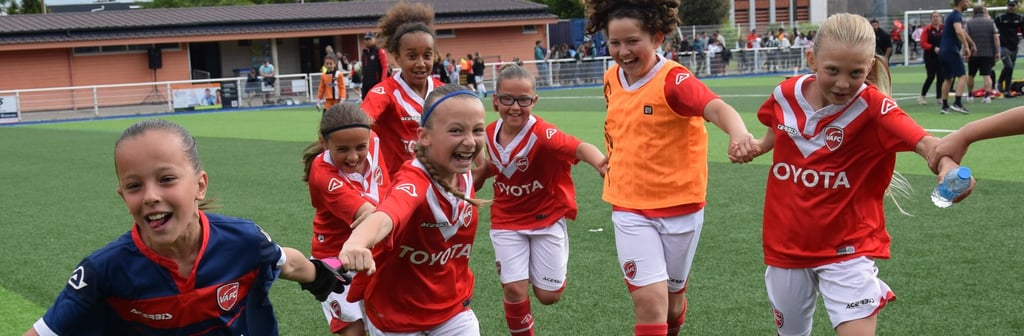 La joie des joueuses U11F de Valenciennes