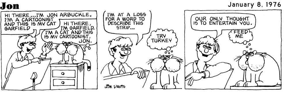 Garfield's Twentieth Anniversary Collection - Jon Comic Strip 1976