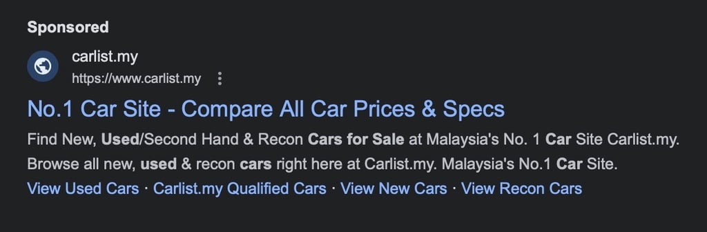 iklan carian google