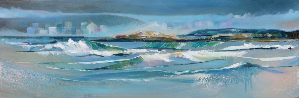 Somewhere Else - Painting by Sharon Wadsworth-Smith