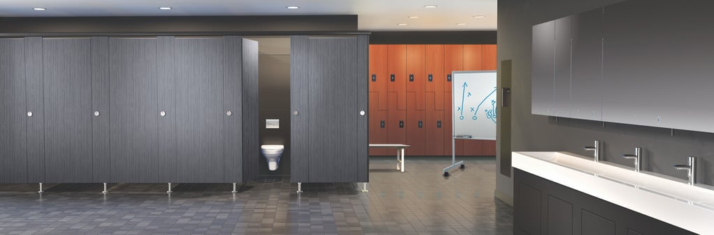 Modern HPL Toilet Cubicles in Hyderabad Office