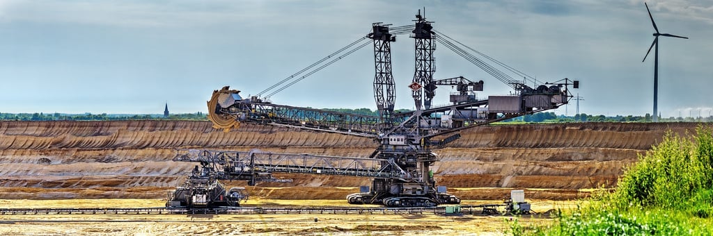 Photo d'un excavateur à la mine de Garzweiller en Allemagne