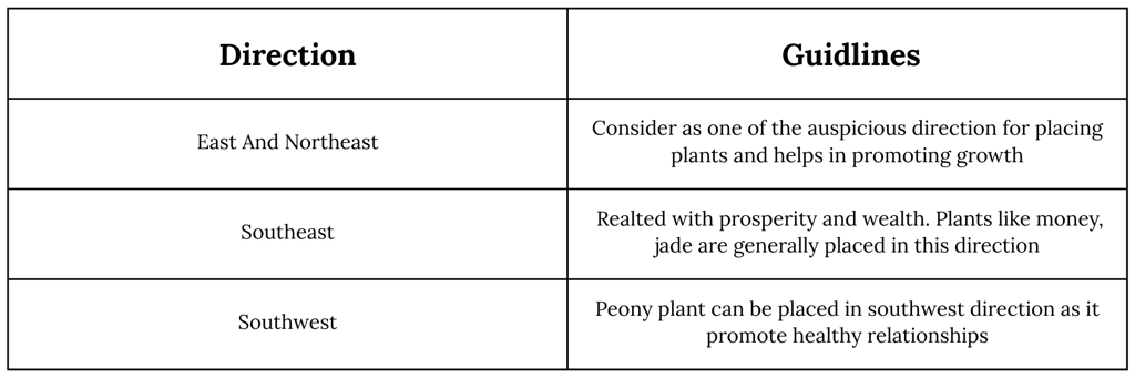 Vastu Plants For Home Placement Guidelines