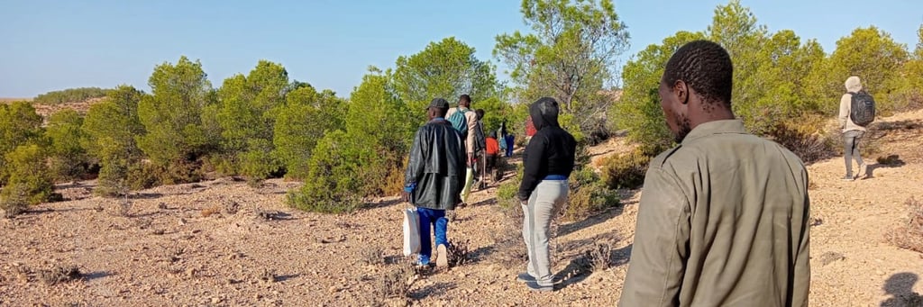 Vertedero de negros en el desierto