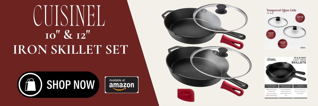 a set of iron skillets