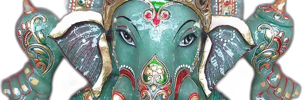 Gemstone Ganesha Statue, Jade Ganesha, Semiprecious Stone Ganesha idol