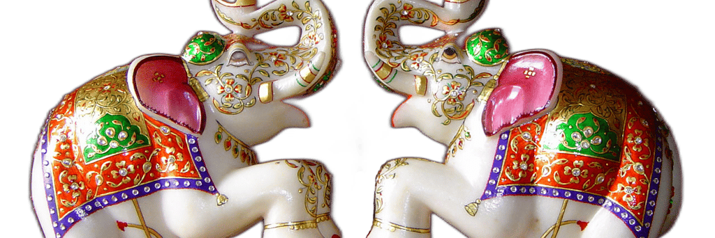 Carved Marble Elephant Statues, Elephant Carving