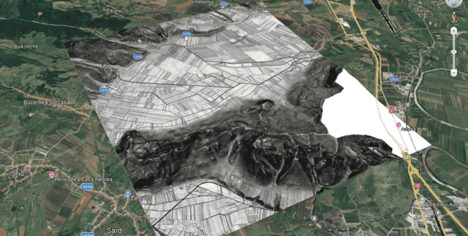 Google Earth LIDAR Galda de Jos - Cricau (ALBA)