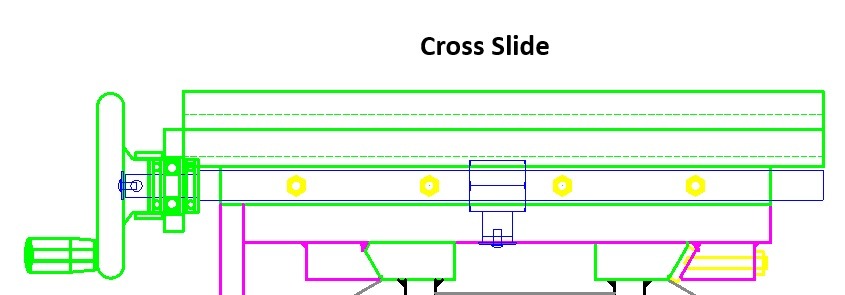 Drawing showing the Cross Slide dovetails and plates
