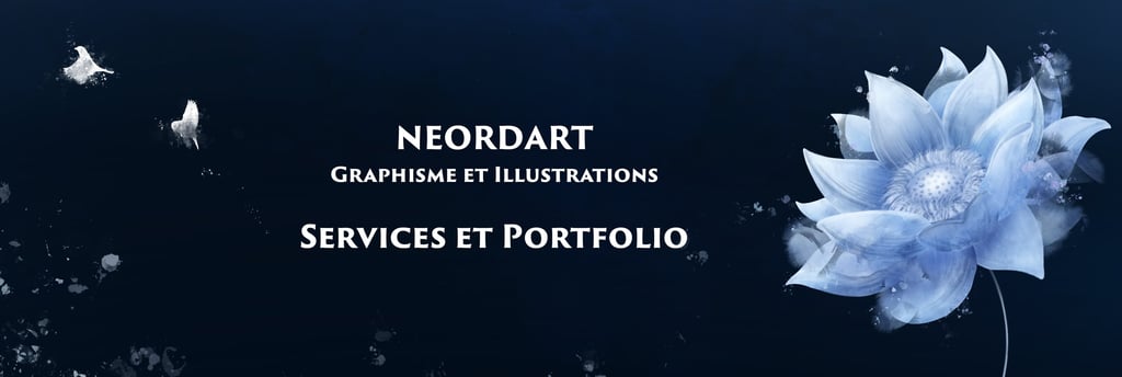 Bannière de redirection vers le portfolio de Neordart.