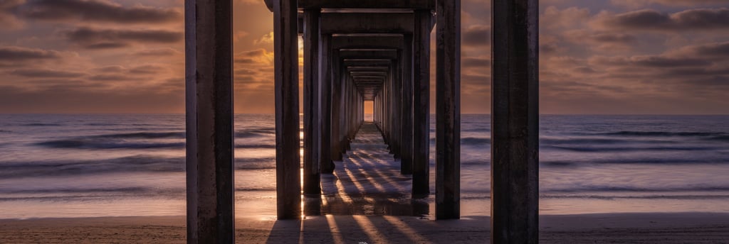 Sunset at Scripps Pier. San Diego, CA